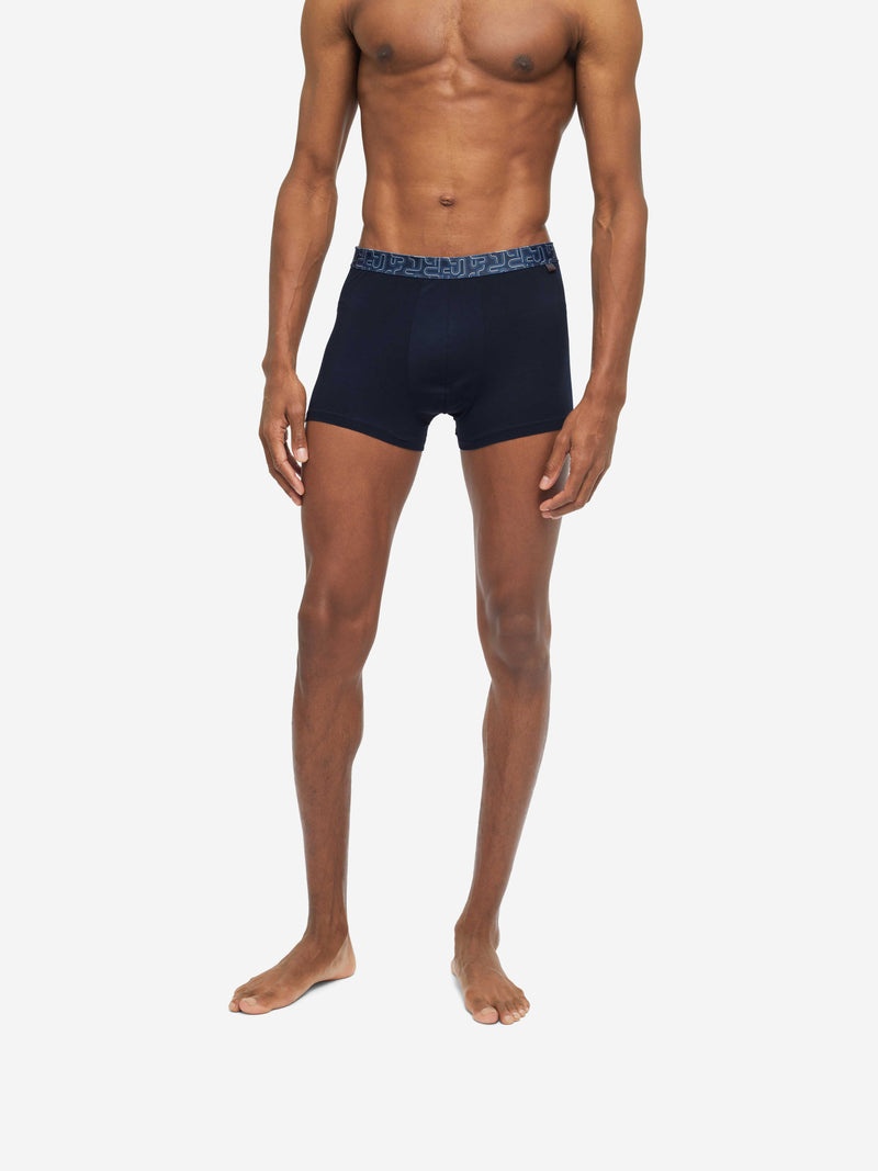 Men's Classic Fit Boxers Lombard 6 Cotton Jacquard Navy