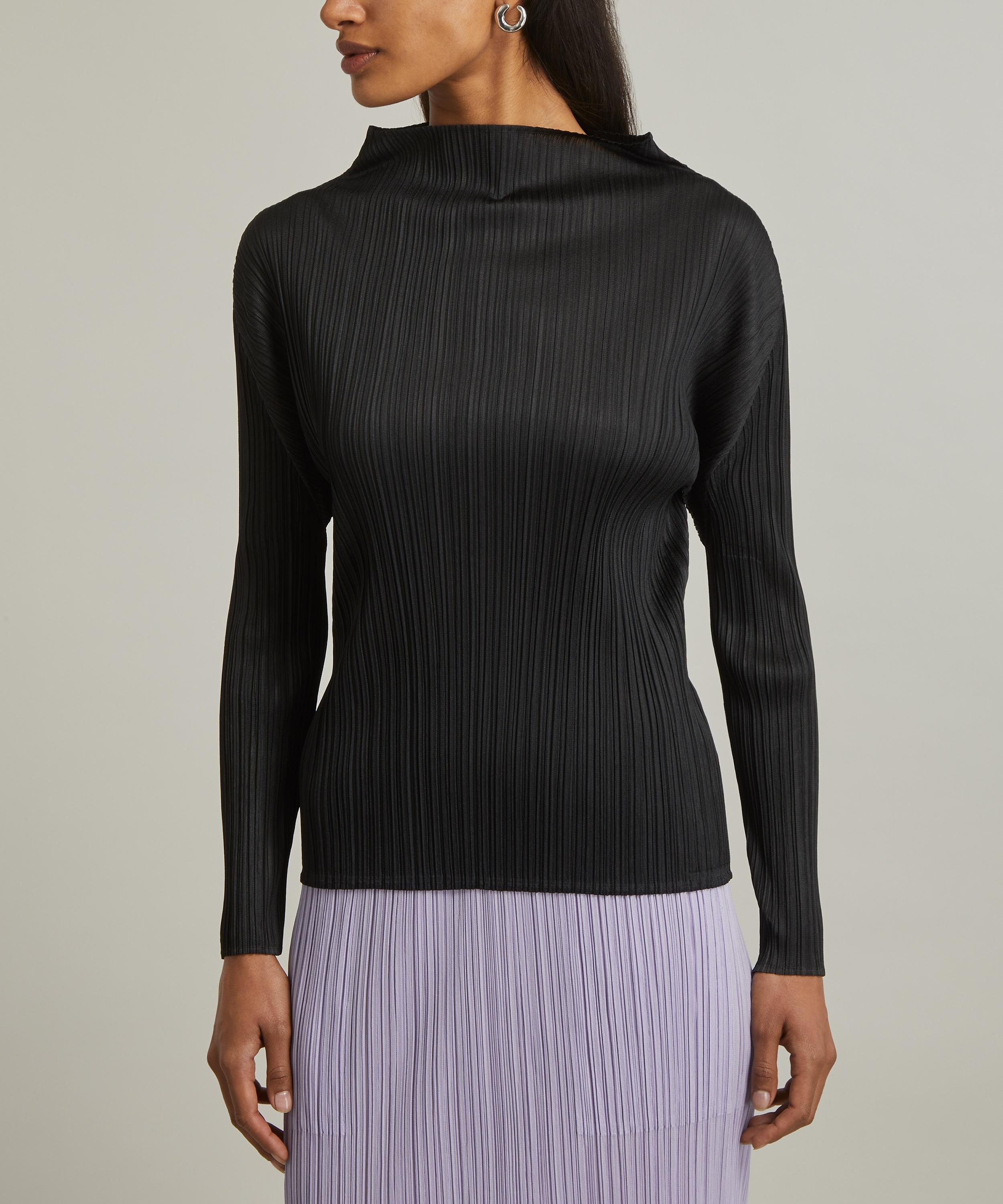 MONTHLY COLOURS NOVEMBER Pleated Black Top - 3