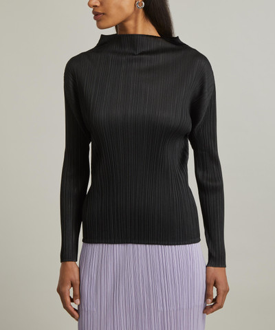 Pleats Please Issey Miyake MONTHLY COLOURS NOVEMBER Pleated Black Top outlook
