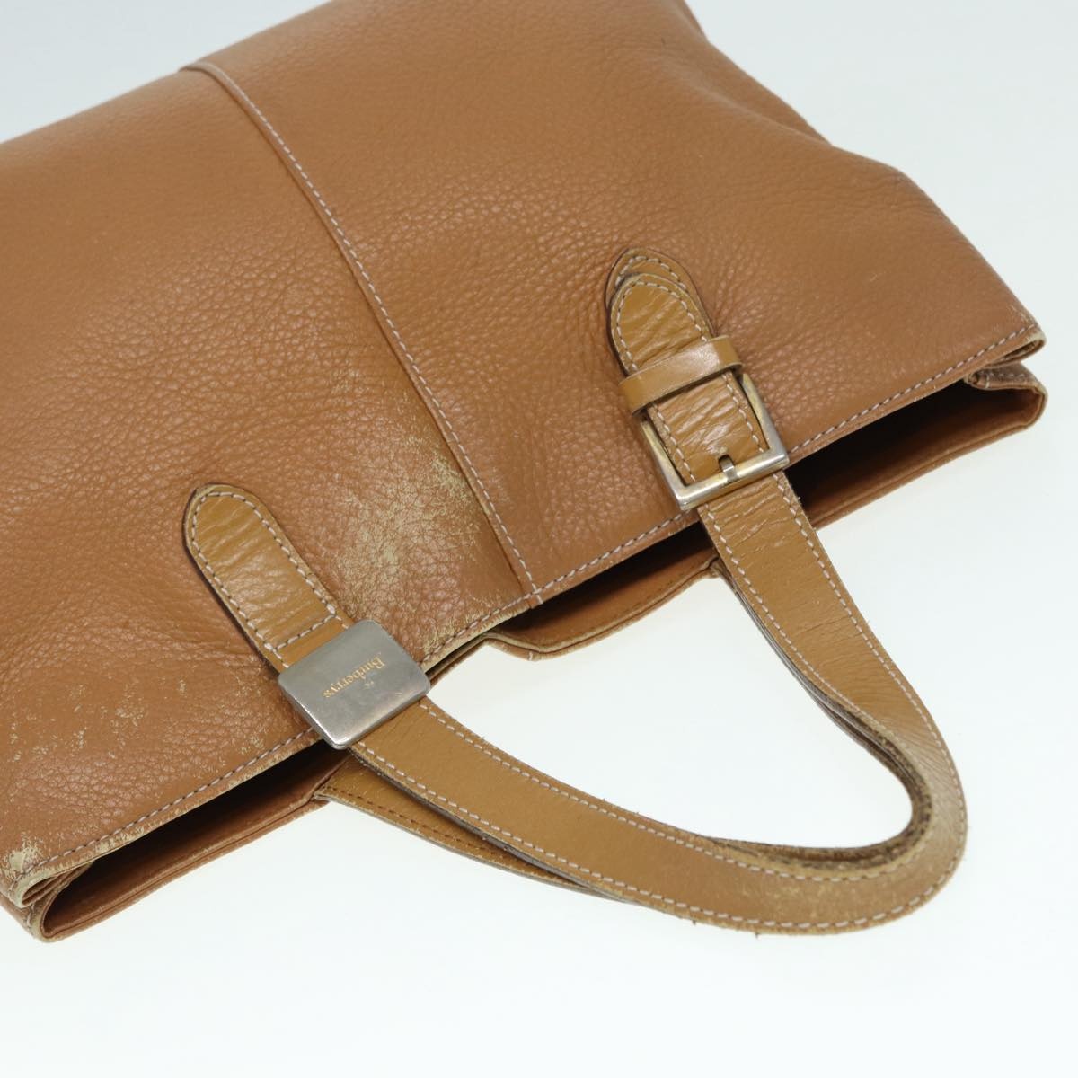 Burberry Hand Bag Leather Brown Silver - 6