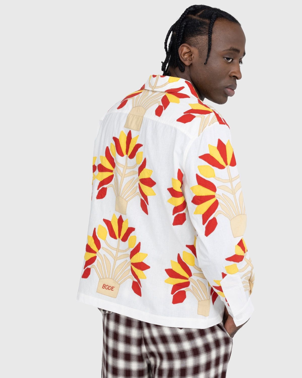 bode – Foliage Applique Long-Sleeve Shirt Multi - 5