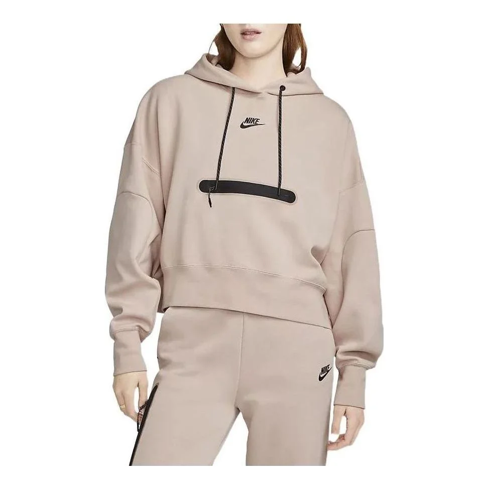 (WMNS) Nike Sportswear Tech Fleece Pullover Hoodie 'Light Brown' DR4974-601 - 1