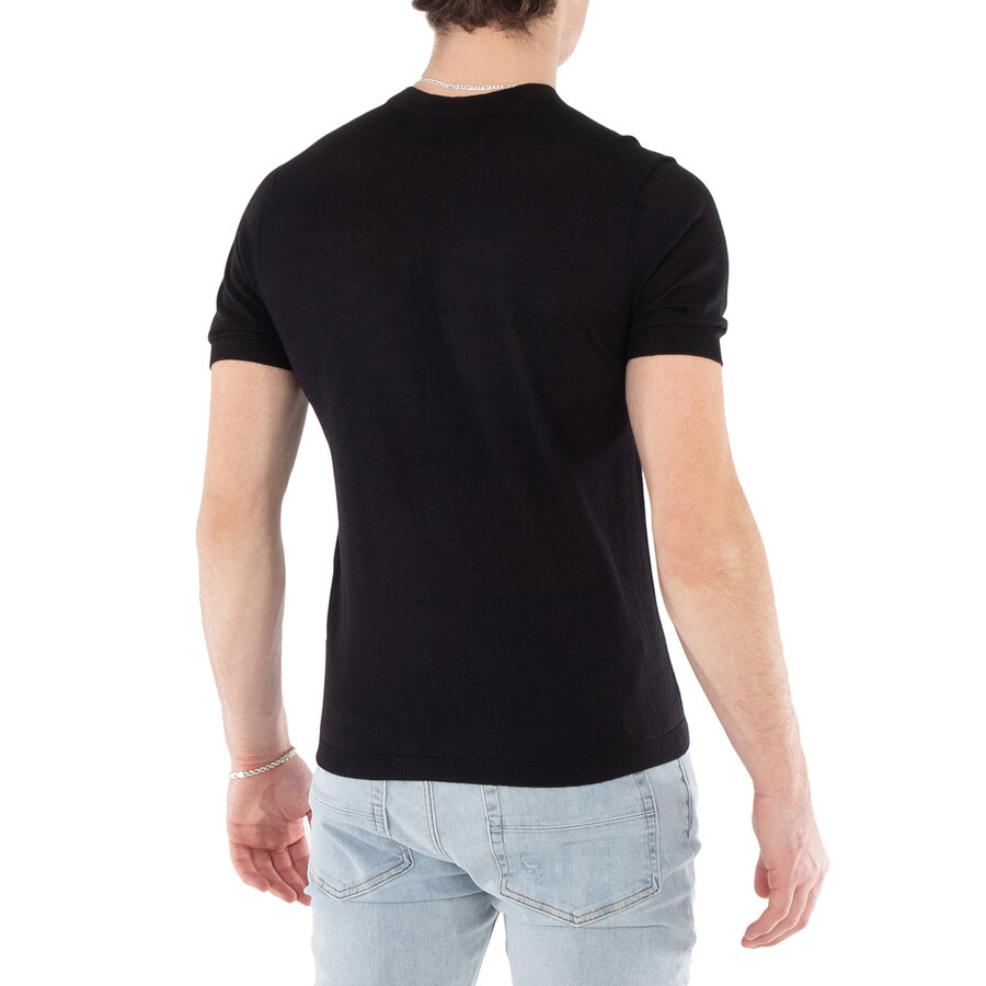 Amiri Men's Black MA Wool Silk Logo Tee - 6
