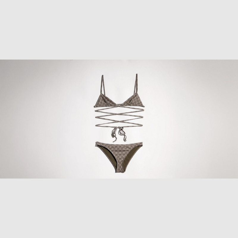 GUCCI Printed stretch jersey bikini outlook