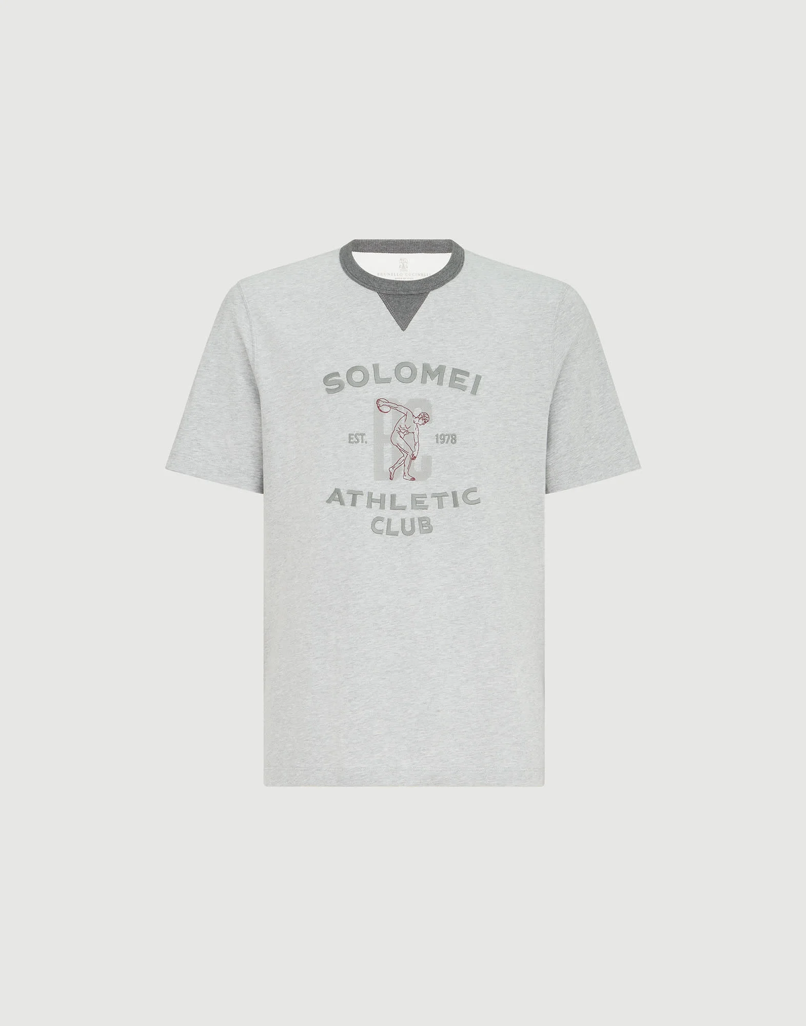 Cotton jersey crew neck T-shirt with print - 1