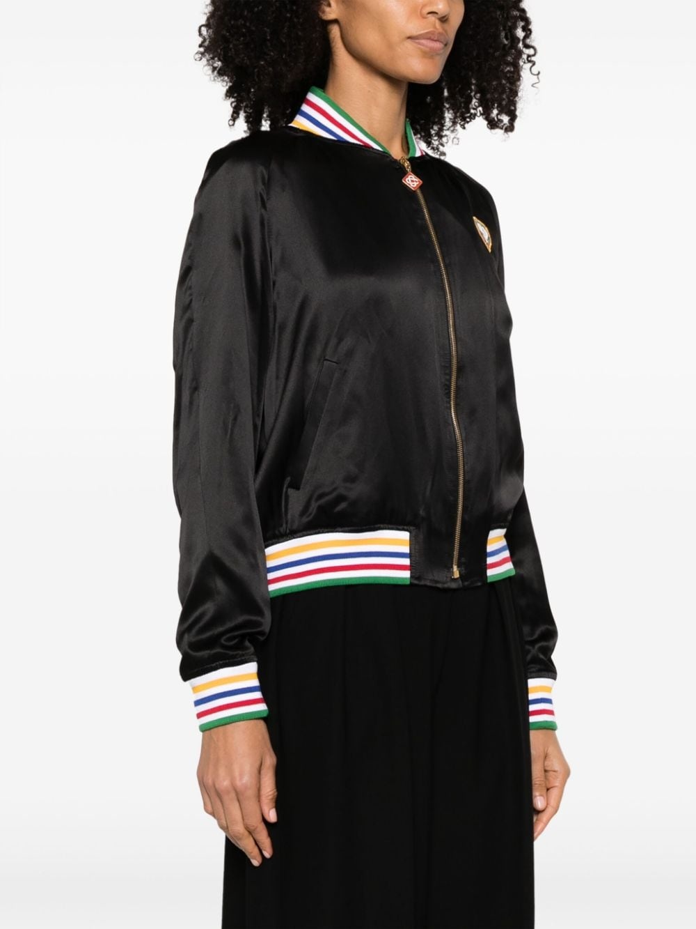 Rainbow Heart silk bomber jacket - 3