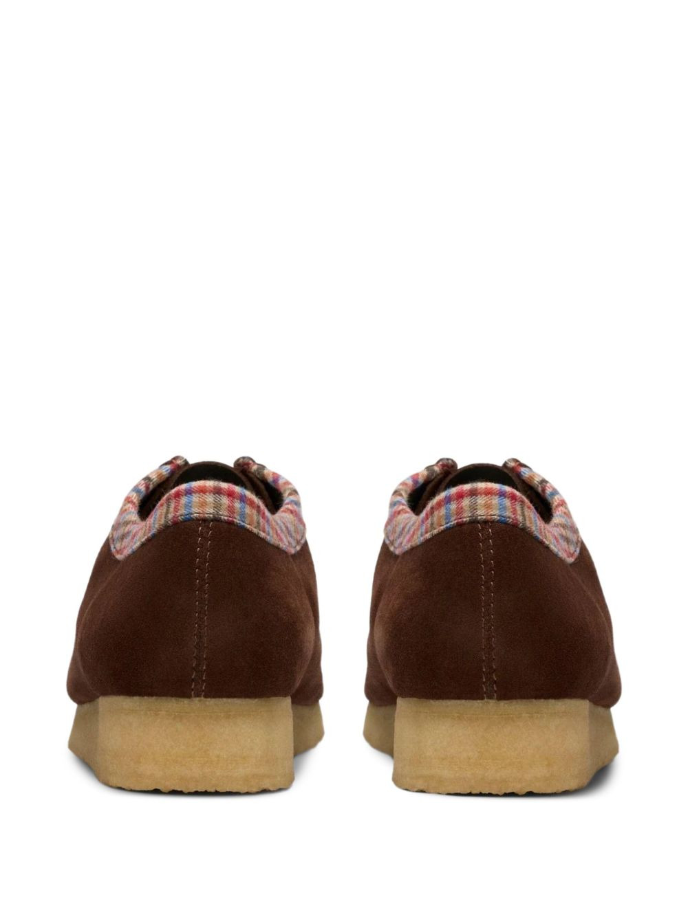 suede check-trimmed boots - 3