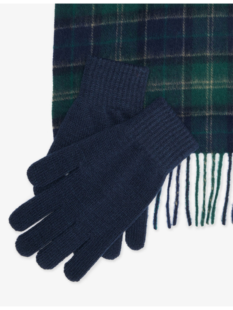 Barbour Tartan-Print Lambswool Scarf and Gloves Gift Set outlook