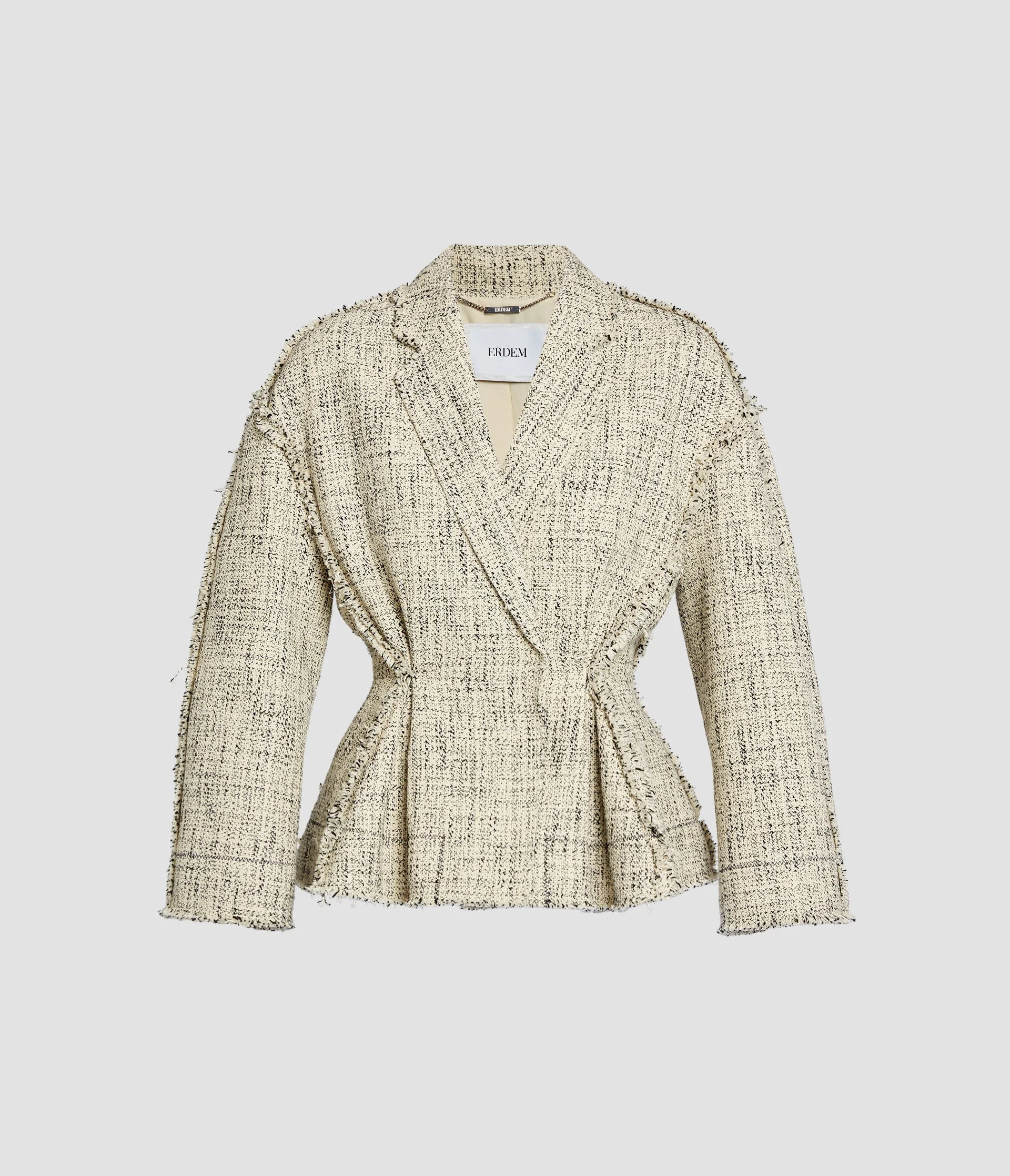 MOULINE TWEED FITTED JACKET - 1