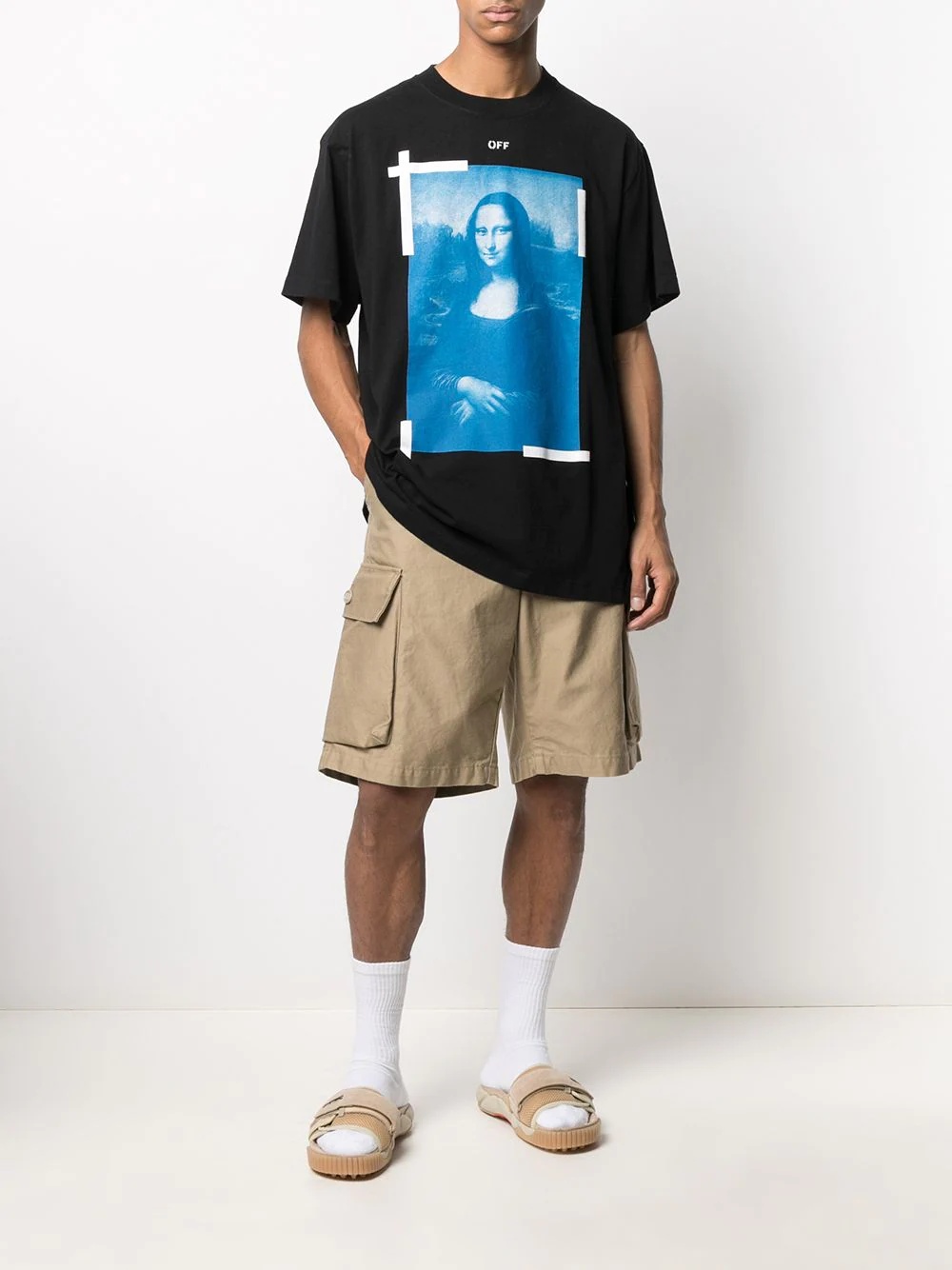 Mona Lisa print oversized T-shirt - 2