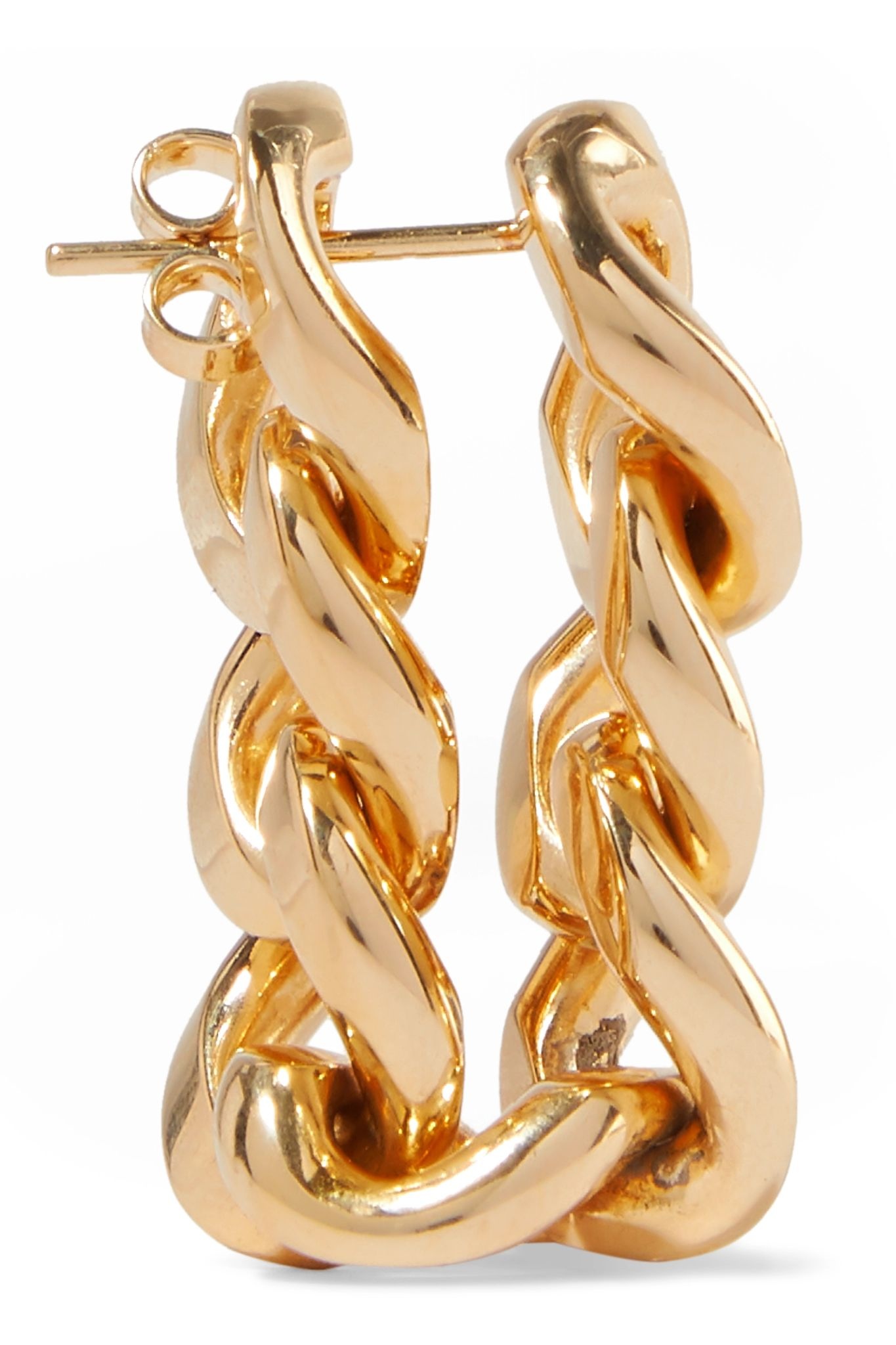 Gold-plated hoop earrings - 2