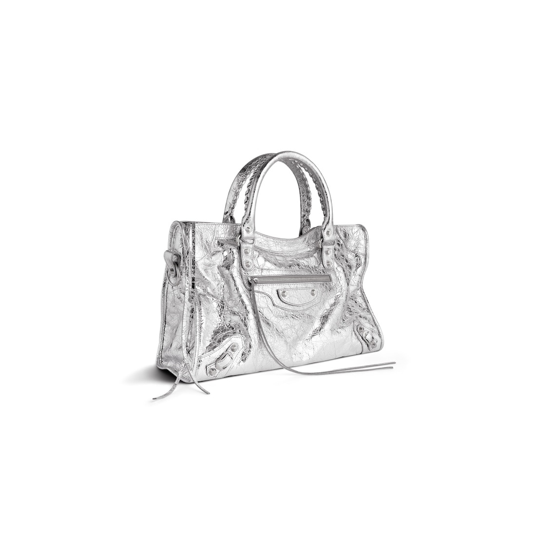 Women's Le City Medium Bag Metallized in Silver - 2