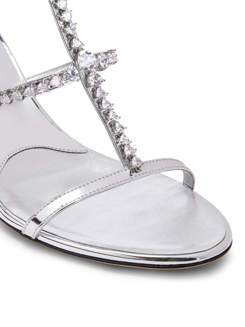 crystal embellishment high-heeled sandals - 4