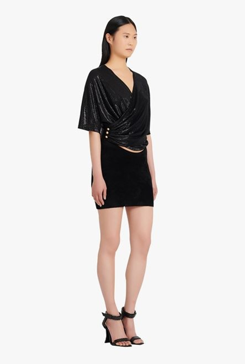Short black knit skirt 7
