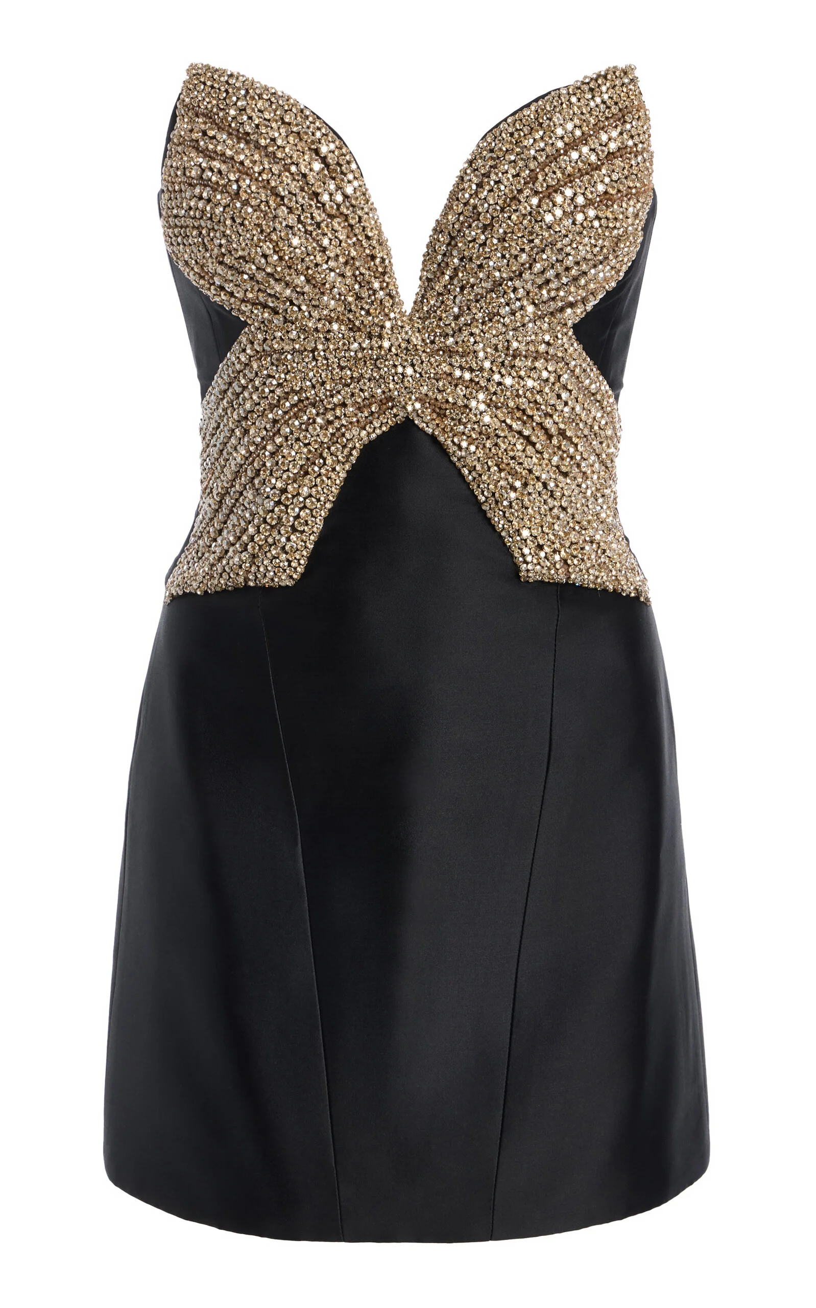 Tala Butterfly-Appliqued Mikado Mini Dress black - 1