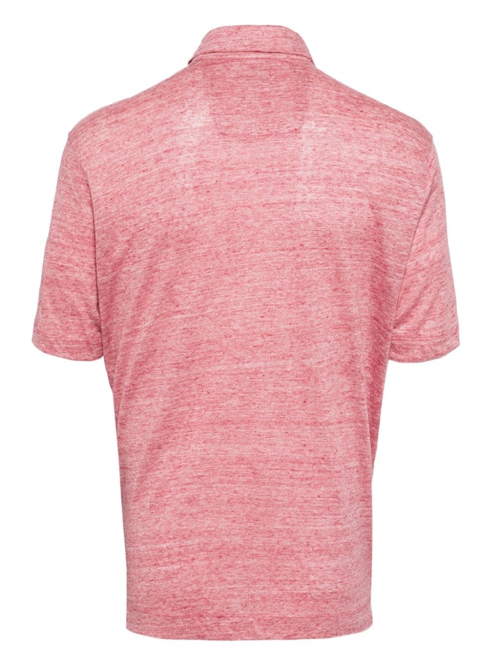 short-sleeve linen polo shirt - 2