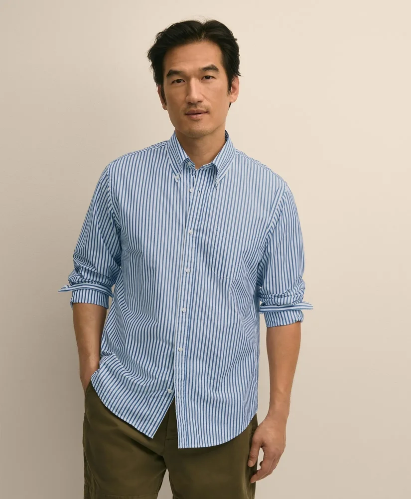 Friday Shirt, Poplin Butcher Striped - 1