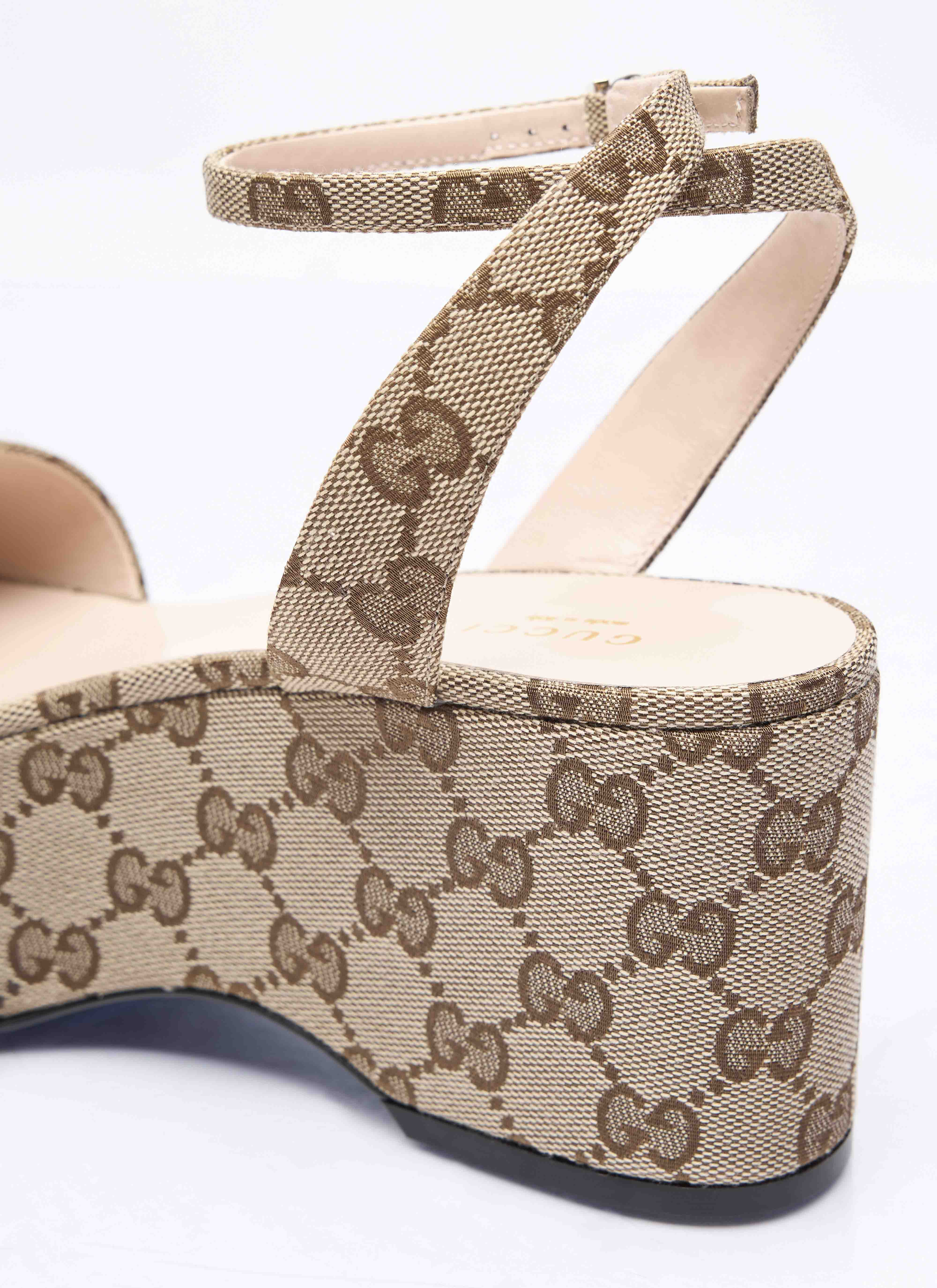 Gucci Women Horsebit Flatform Sandals - 5