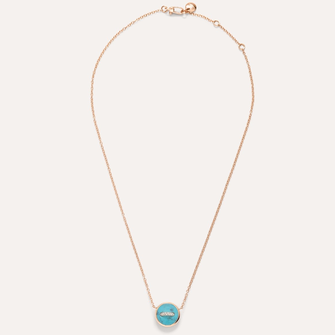 Pom Pom Dot Necklace with pendant - 4