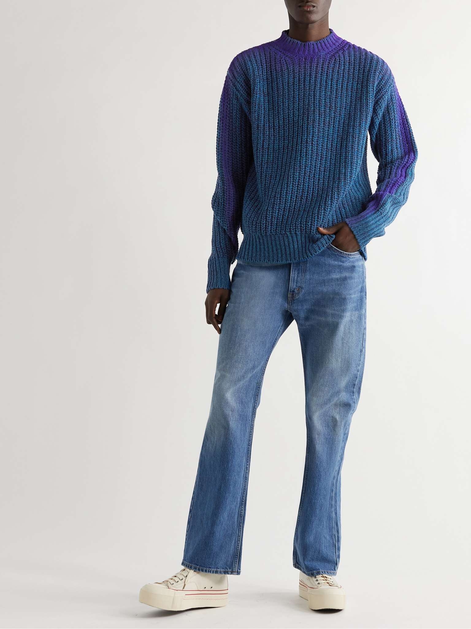 Ombré Ribbed Wool Sweater - 2