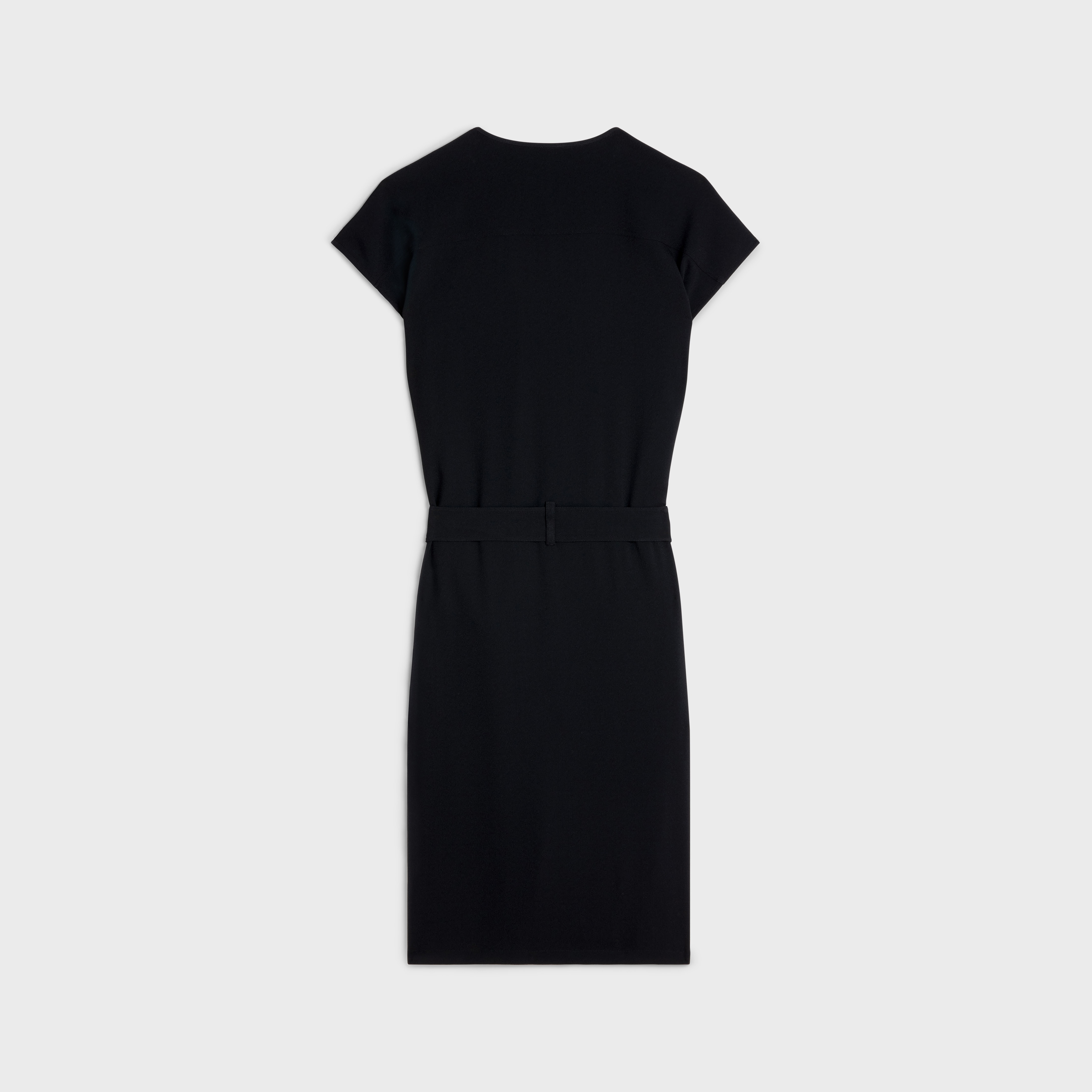 army dress with pockets in viscose sablé - 2