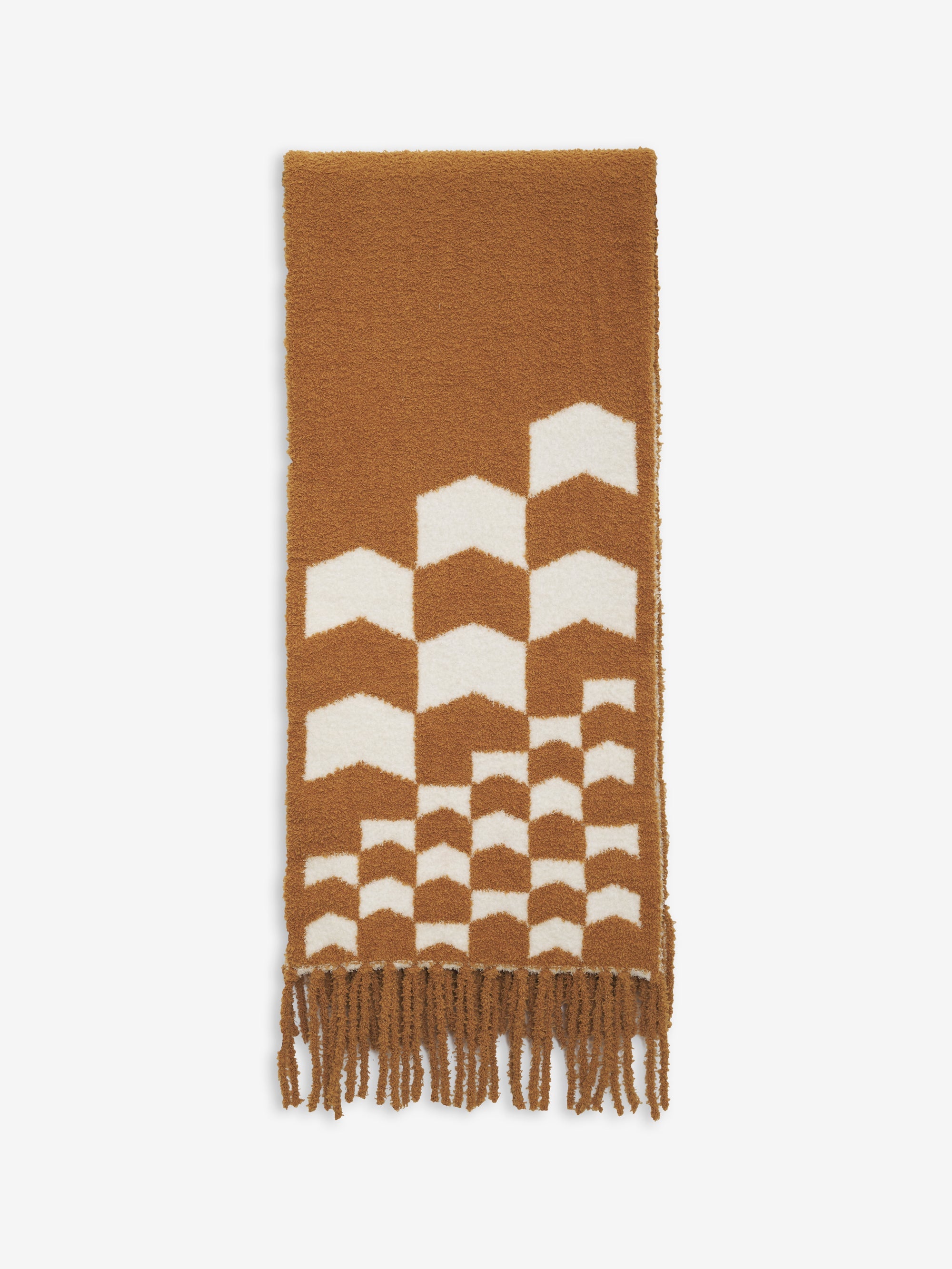 FUZZY OVERSIZED LOGO SCARF - 2
