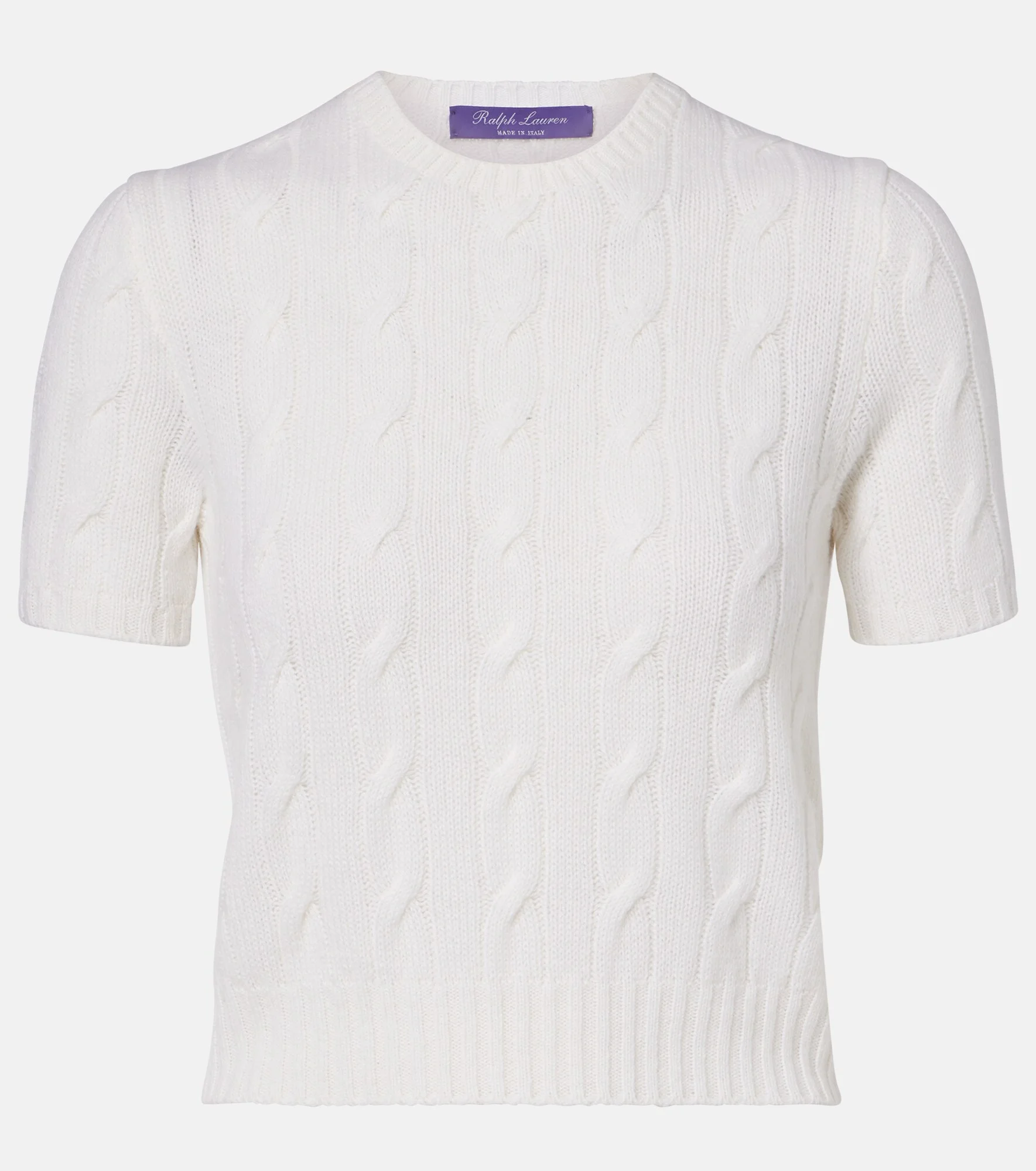 Cable-knit cashmere sweater - 1