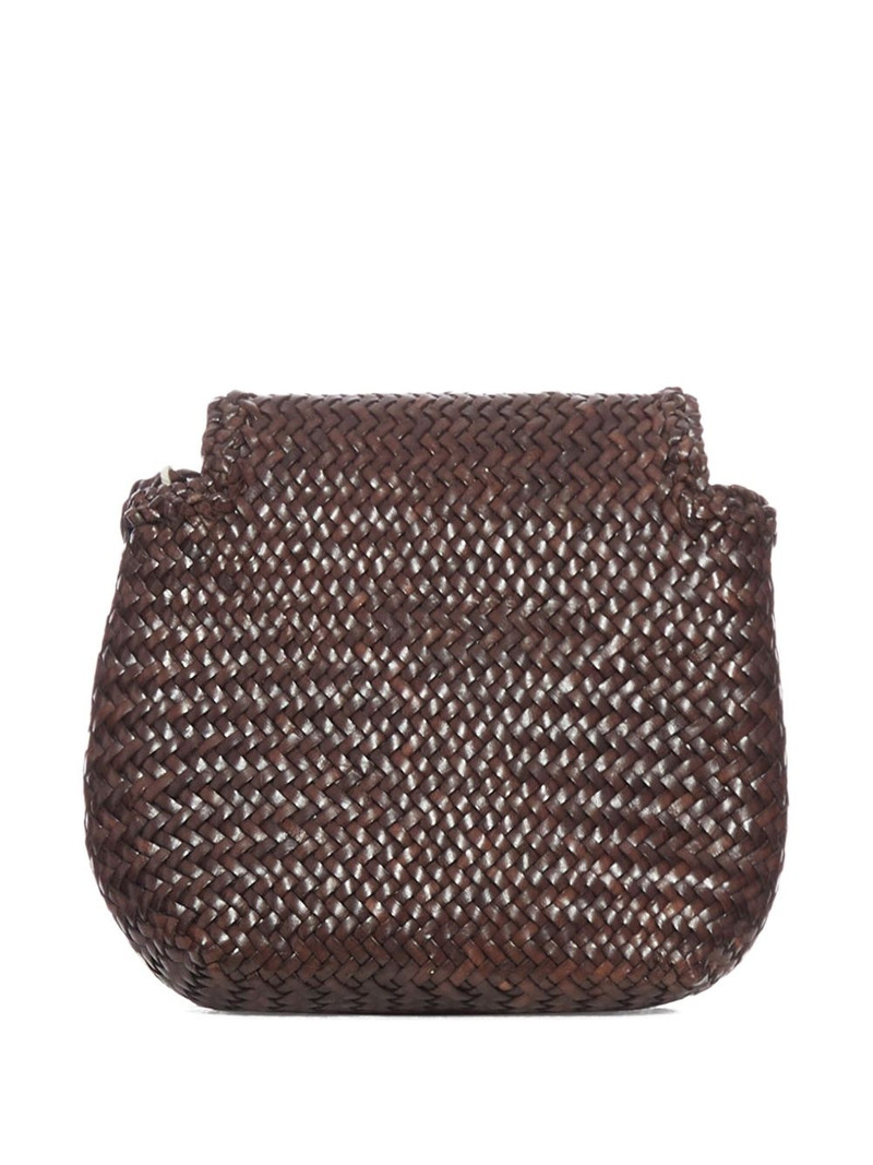 DRAGON DIFFUSION mini City woven leather cross body bag outlook