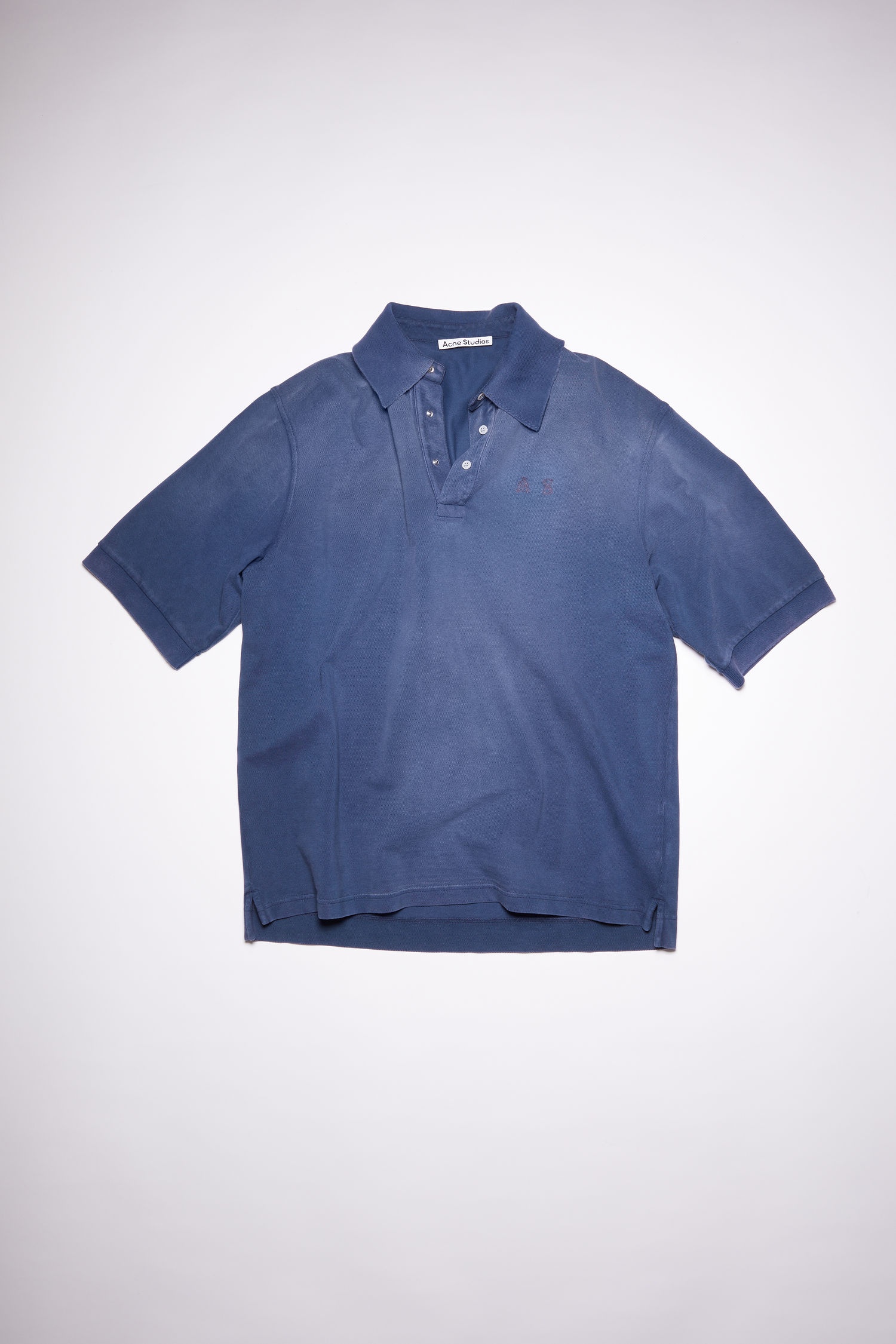 Cotton polo shirt - Indigo blue - 1