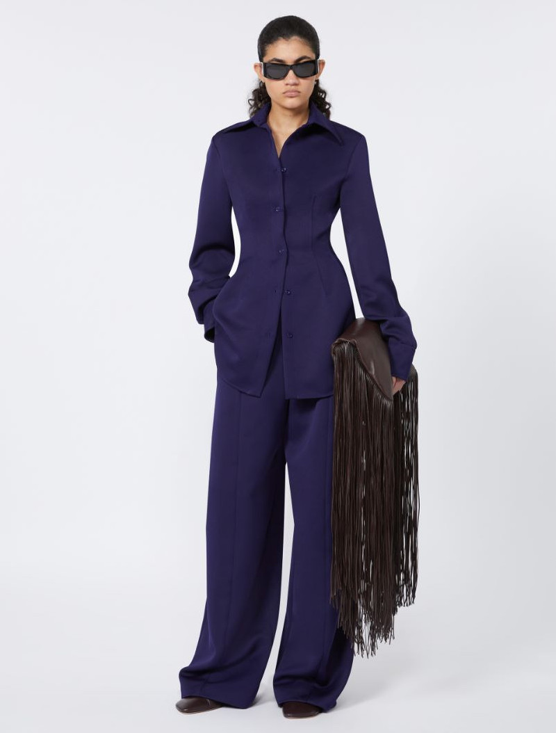 Sportmax Fitted shirt - RUNWAY - DARK VIOLET outlook