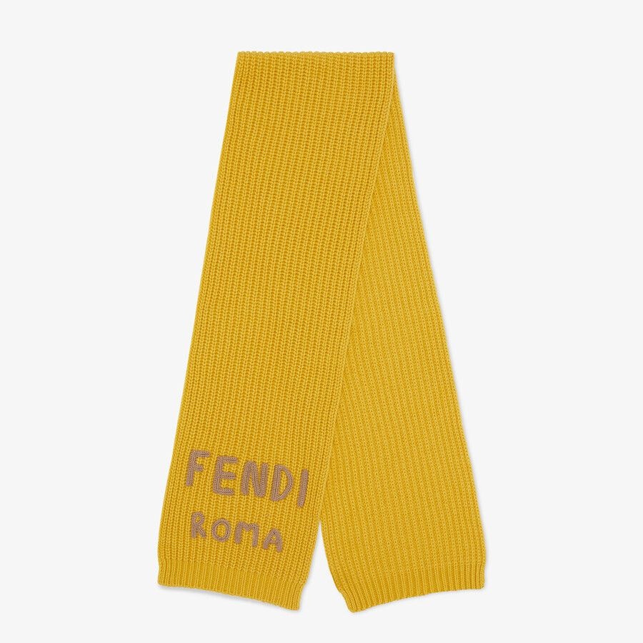 Yellow wool scarf - 1