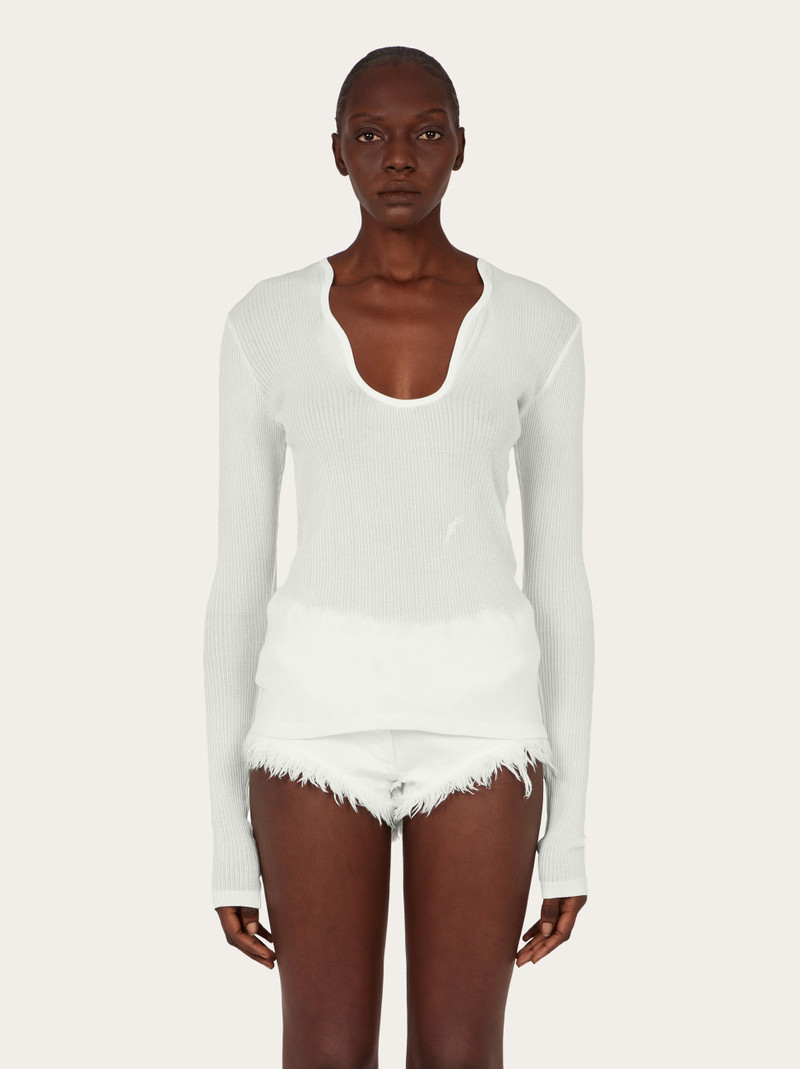 FERRAGAMO Top with rippled neckline outlook