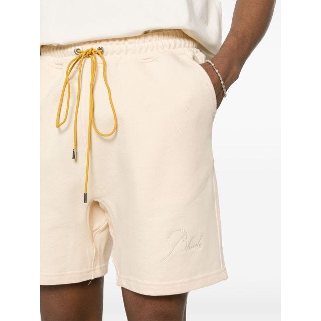 Logo-embroidered piqué shorts - 5