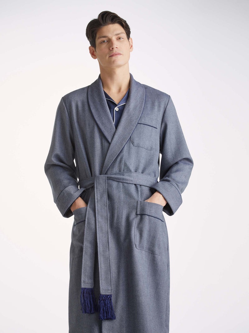 Men's Robe Lincoln 11 Wool Navy - 3