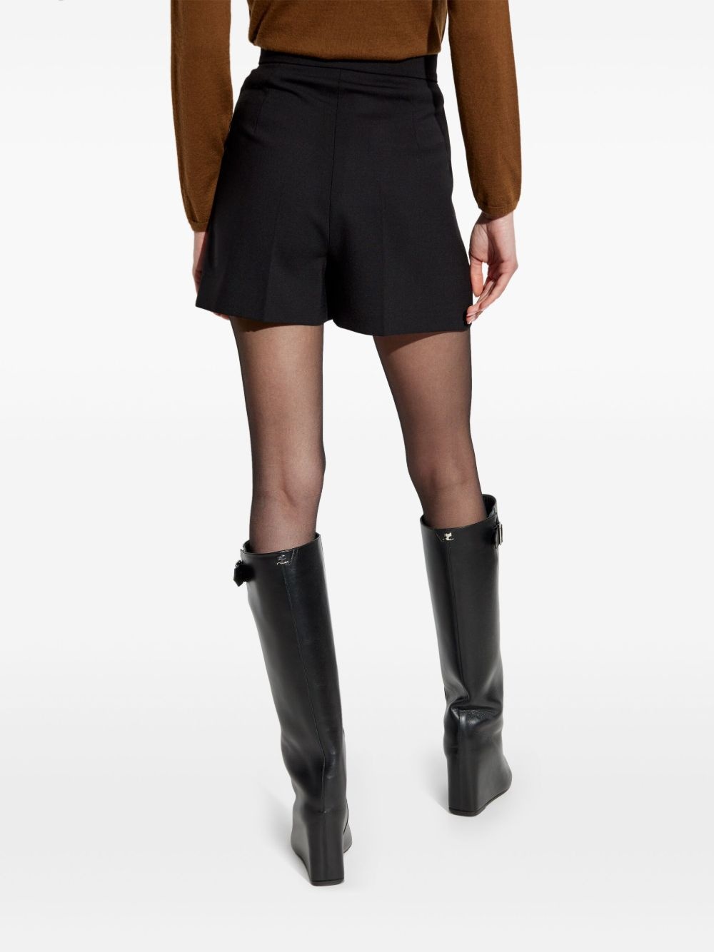 pleat-detailing shorts - 4