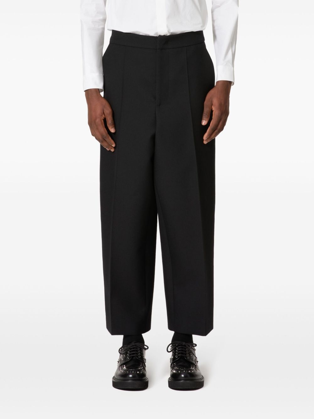 cropped wide-leg trousers - 3