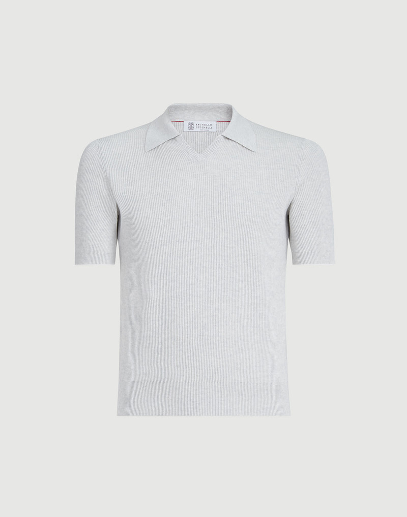 Cotton English rib knit polo 1