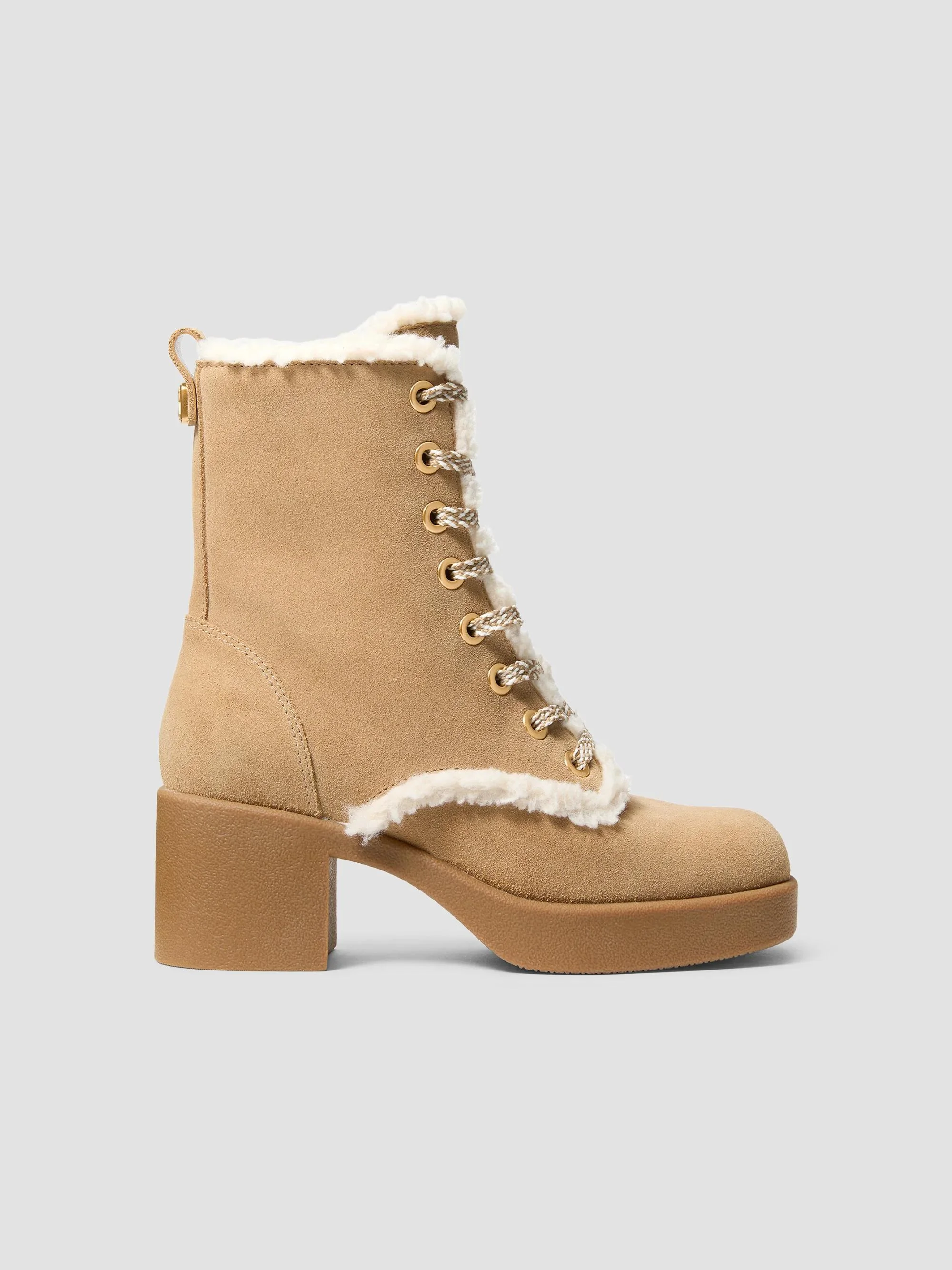 Women's Bryant Suede Lace-Up Boots - Burnt Khaki - 1