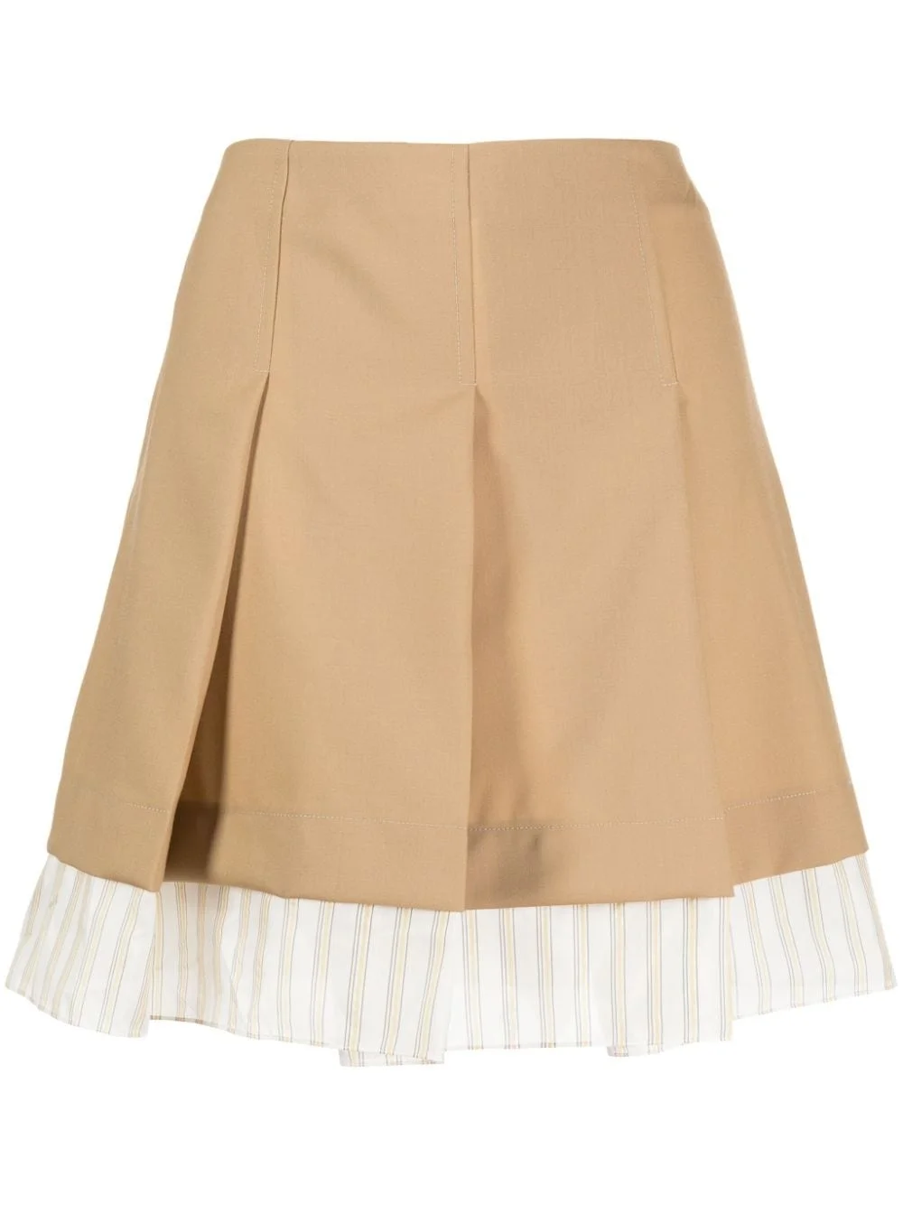panelled pleated miniskirt - 1