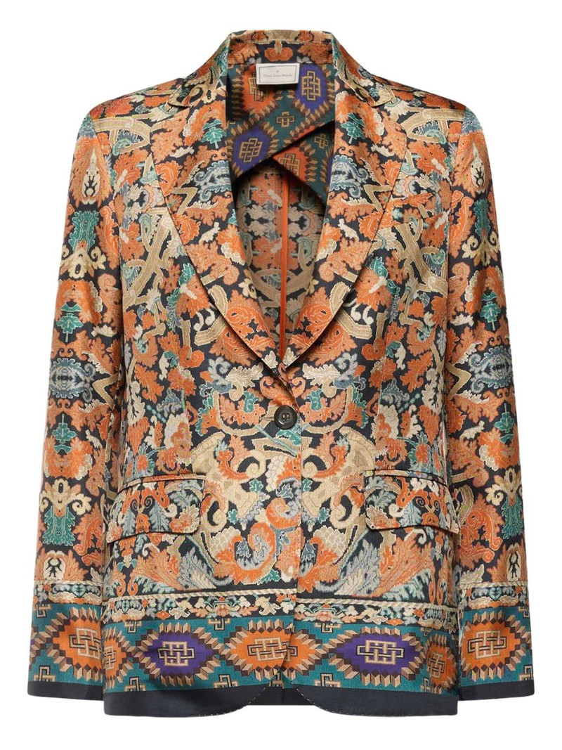 paisley-print single-breasted blazer 1