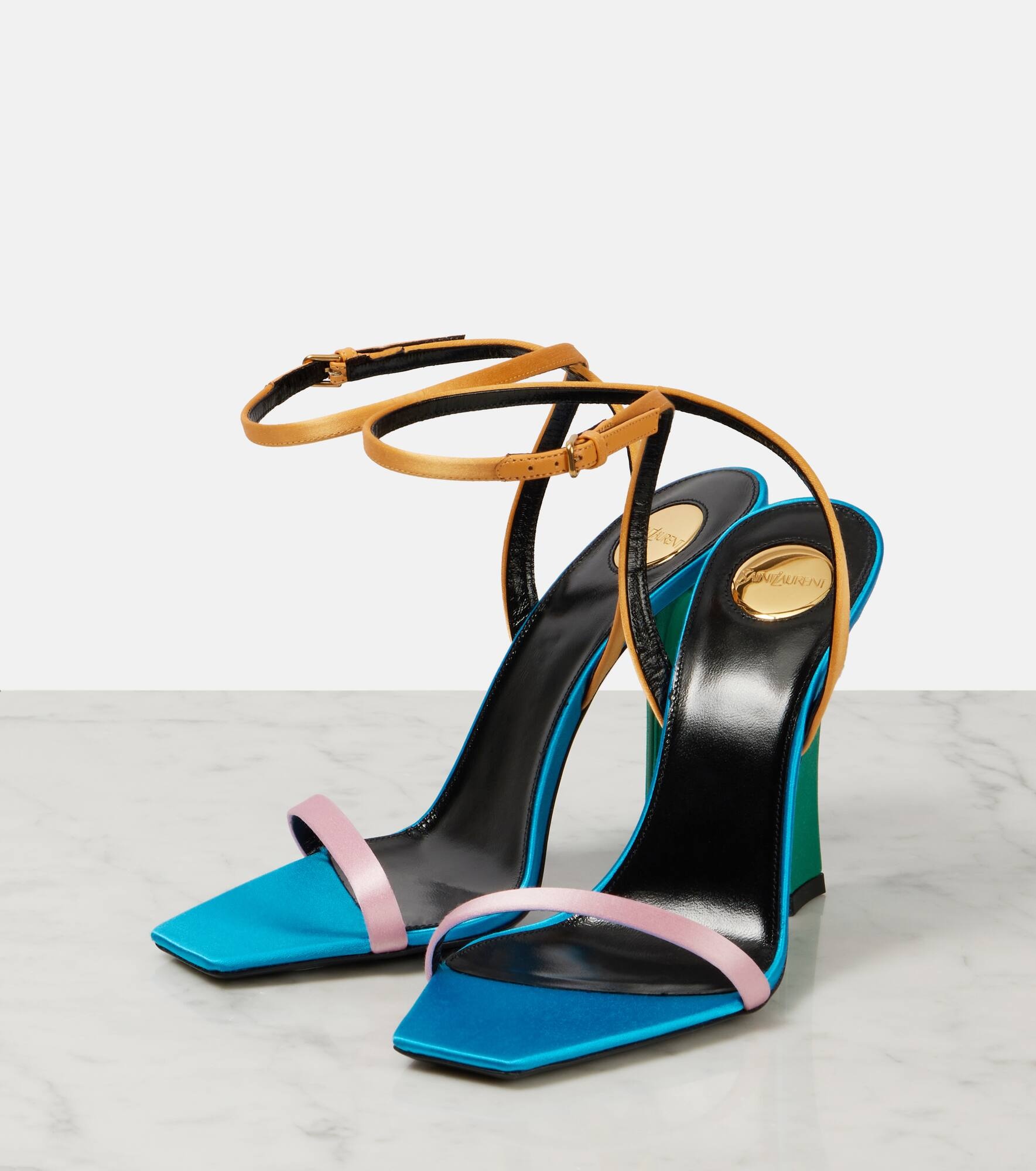 Dominique 110 crêpe satin sandals - 4