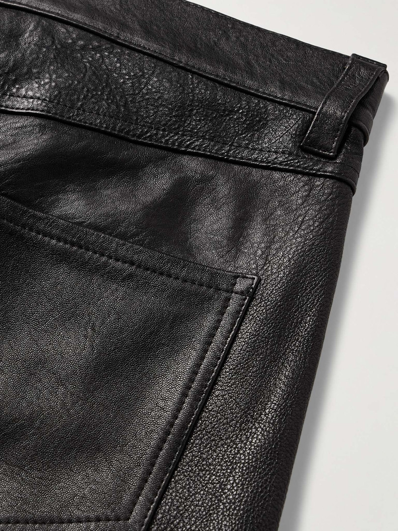 Straight-Leg Textured-Leather Trousers 5