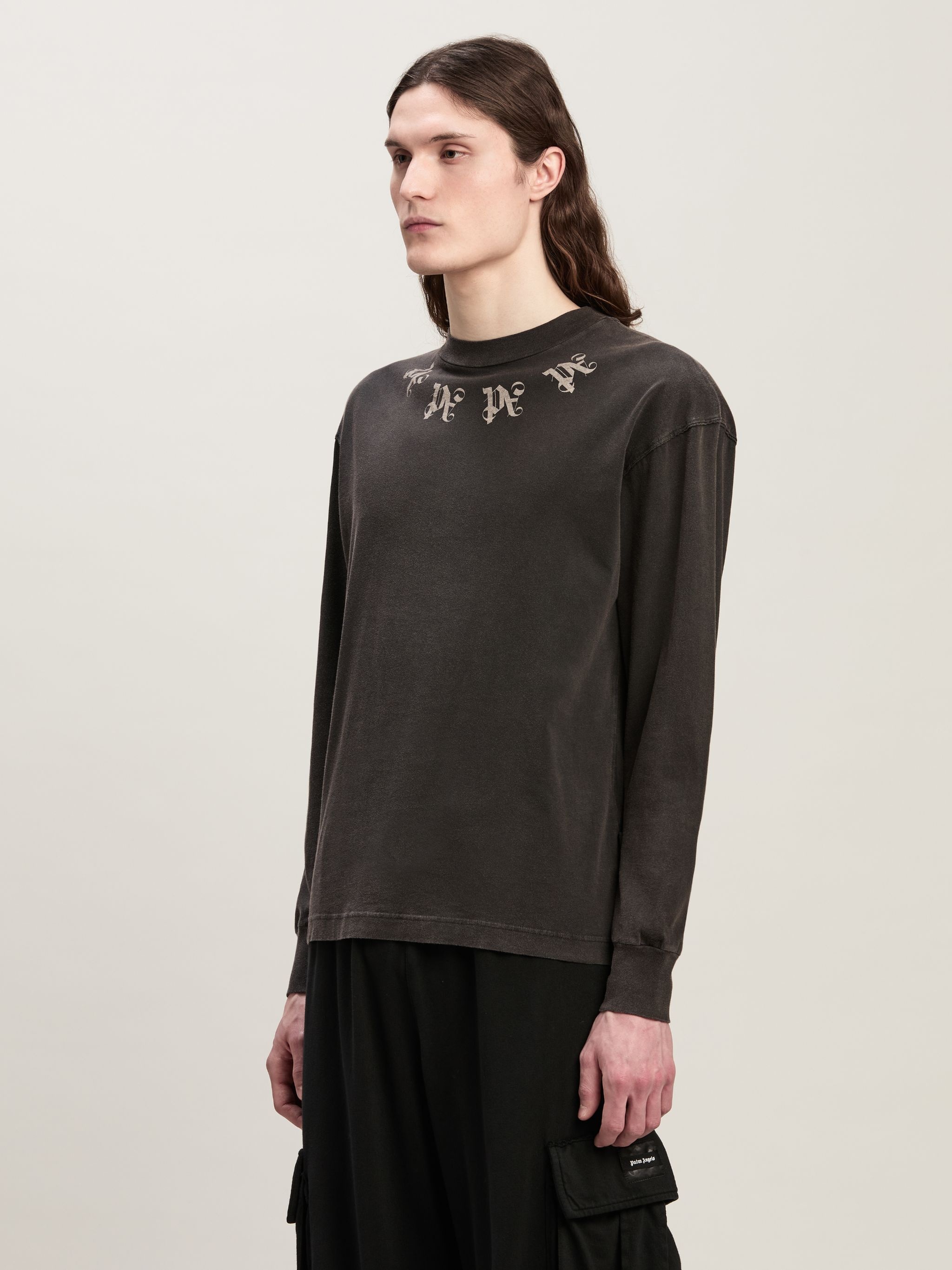 ★人気★【Palm Angels】STATEMENT MONOGRAM T-SHIRT Palm Angels | Statement Monogram T-Shirt | Regular Fit T