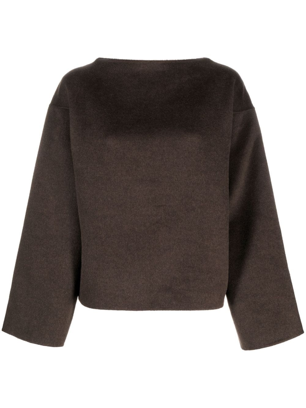 boat neck doublé wool jumper - 1