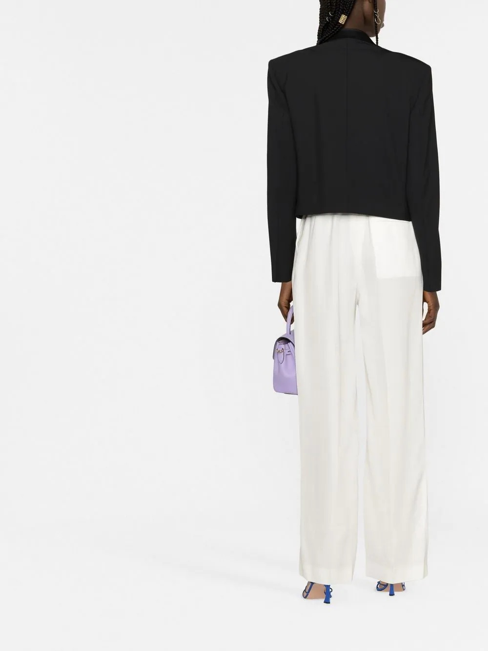 high-waisted tailored trousers - 3