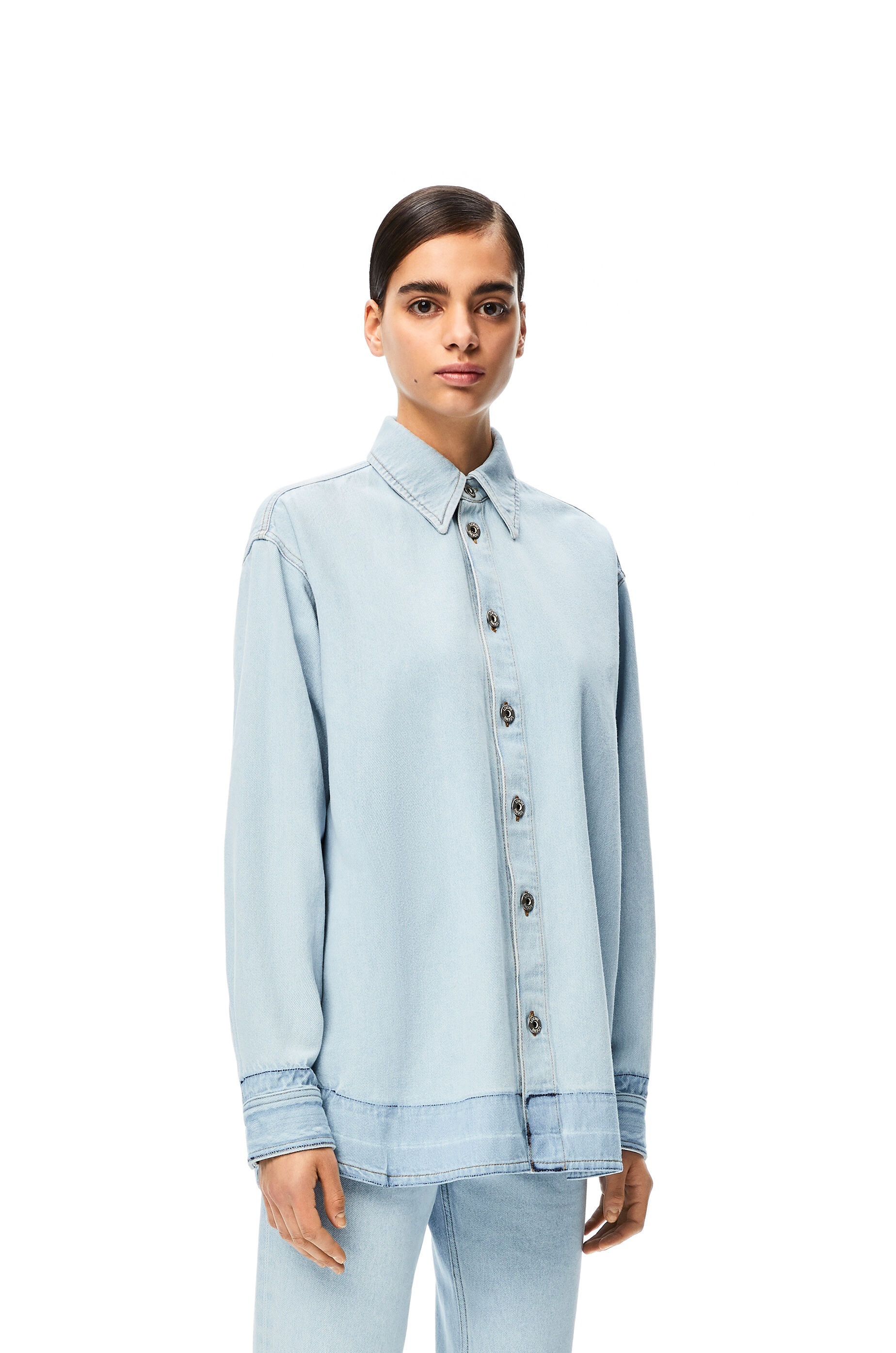 Oversize shirt in denim - 3