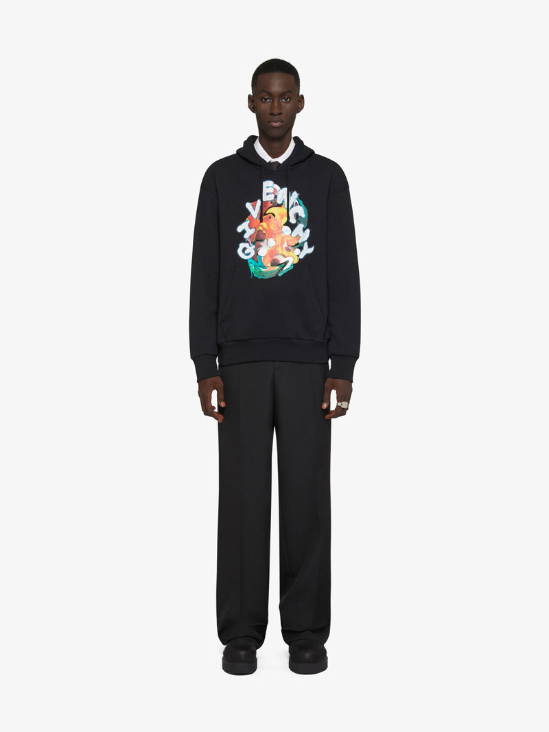 Givenchy GIVENCHY PSYCHEDELIC BOXY FIT HOODIE IN FLEECE outlook