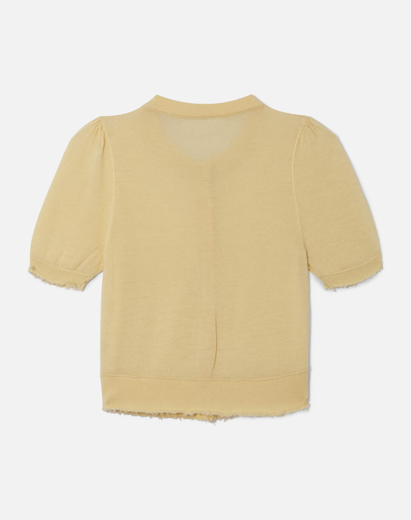 The Drift Cashmere Cardigan - Shortbread 2