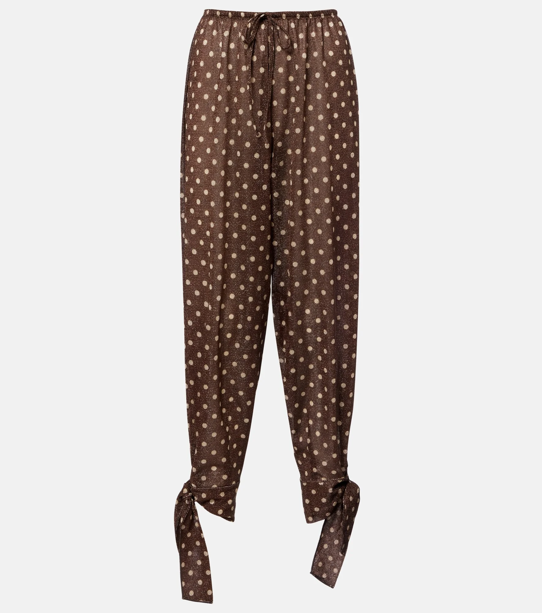 Lumière polka-dot tapered pants - 1