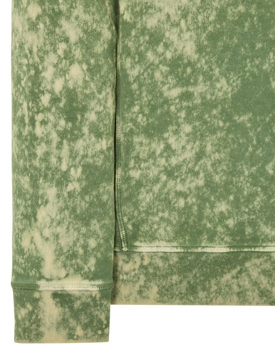 61338 COTTON FLEECE + OFF-DYE OVD TREATMENT_ GARMENT DYED OLIVE GREEN - 5